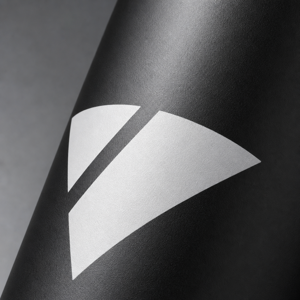 Silkscreen printed logo on a stainless steel water bottle